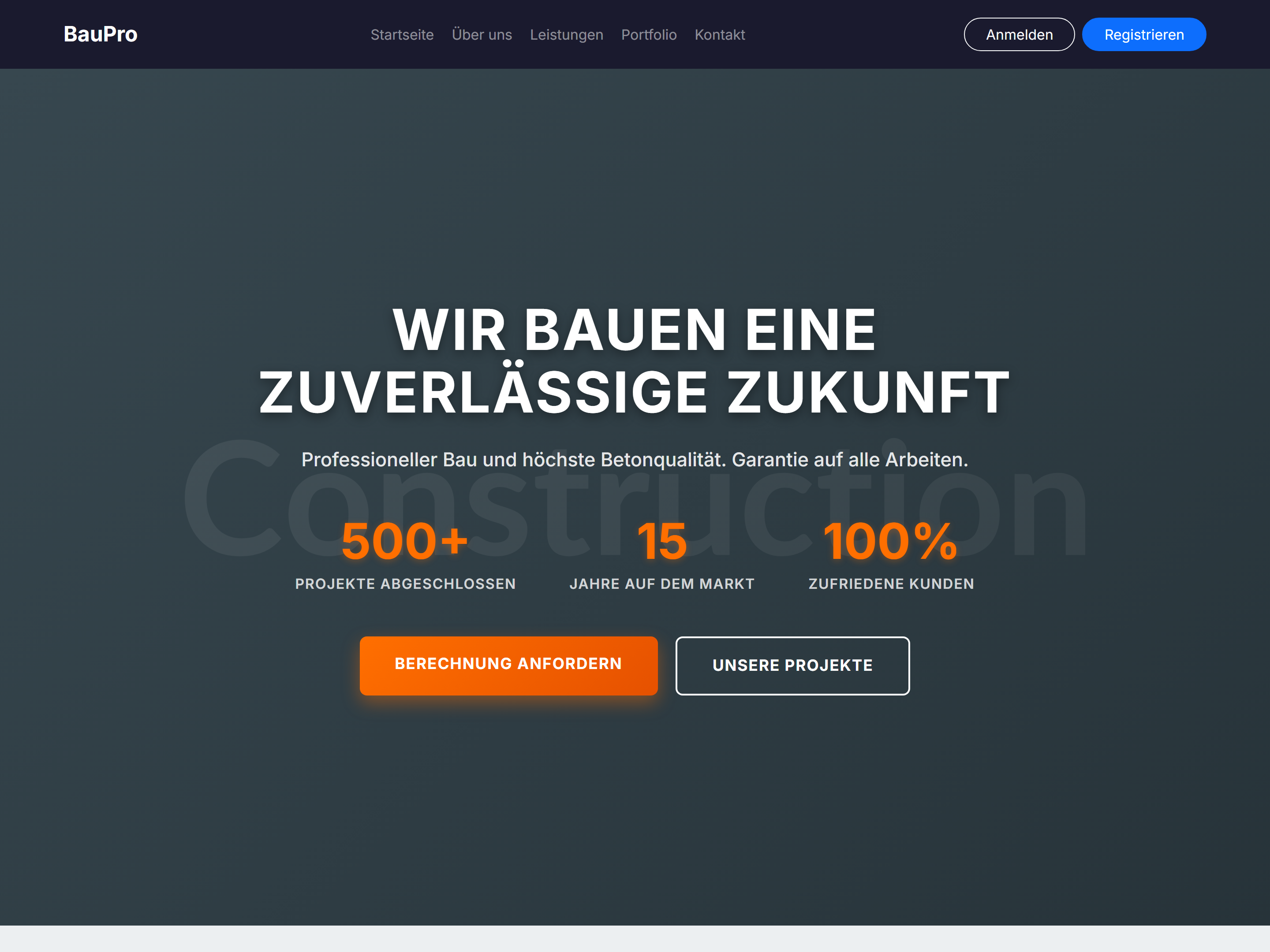 Bauunternehmen Pro