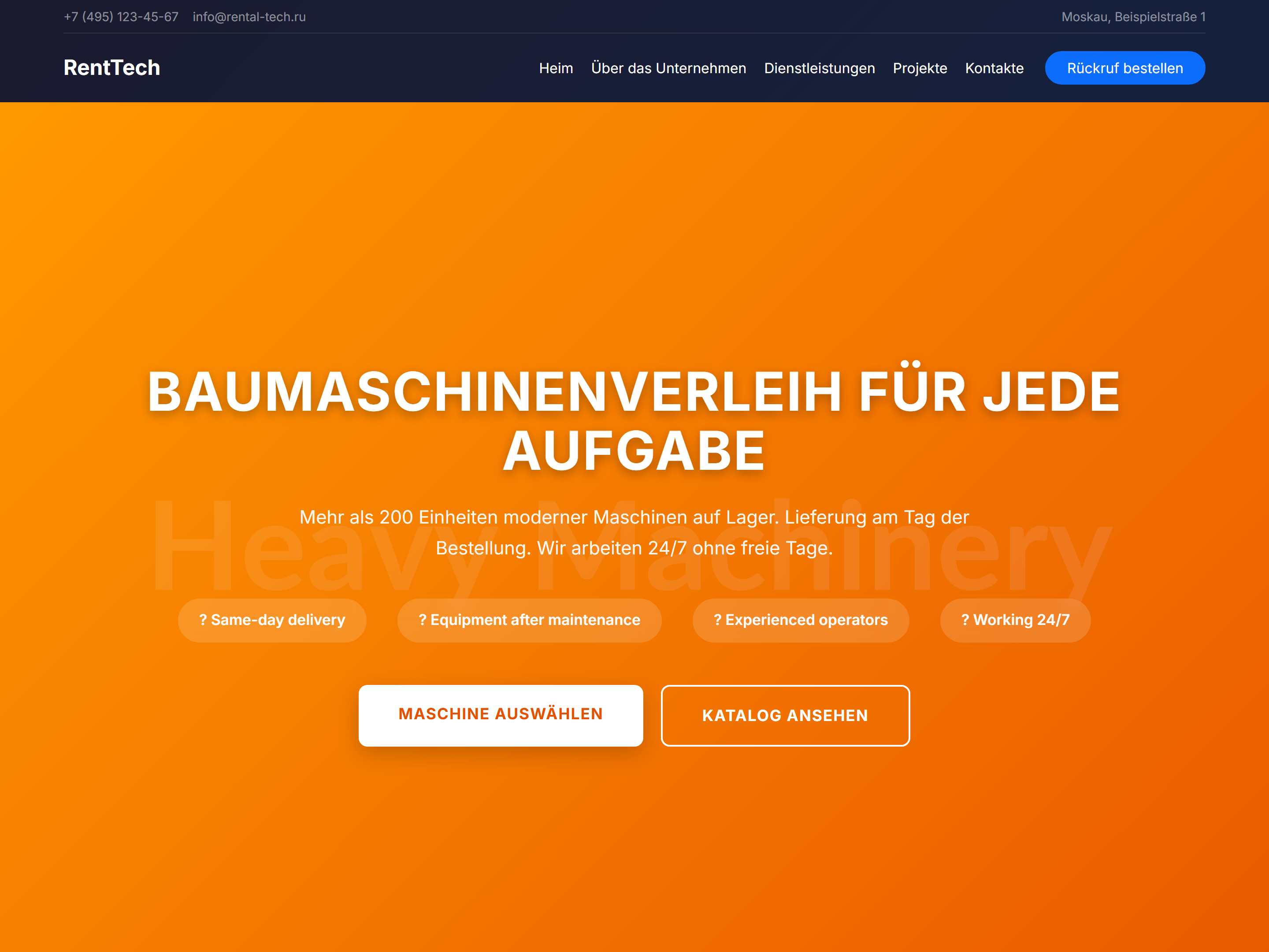 Baumaschinenverleih