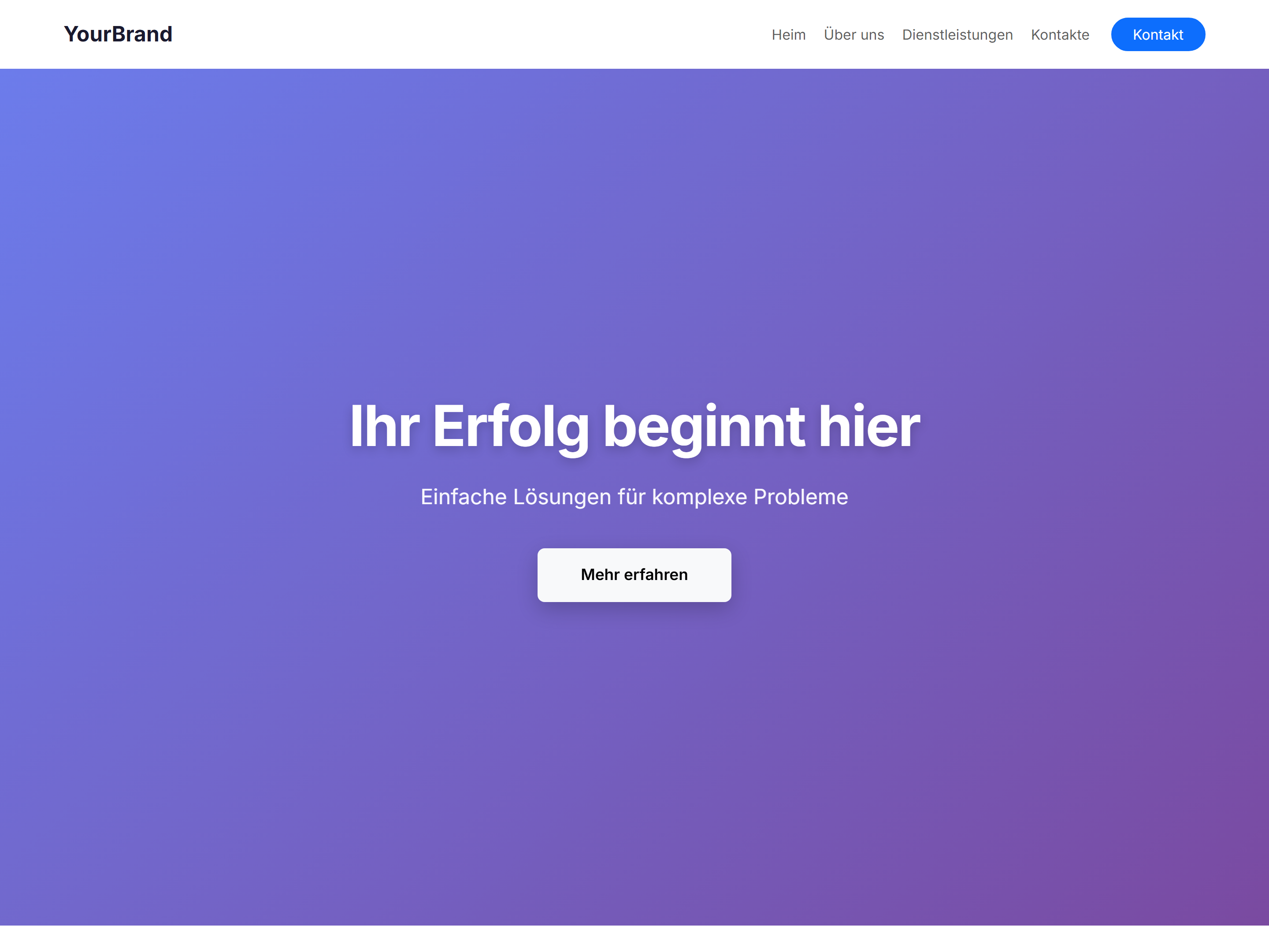 Einfache One-Page