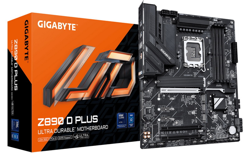 Gigabyte hat das minimalistische Motherboard Z890 D Plus für den Flaggschiff-Prozessor Intel Z890 vorgestellt