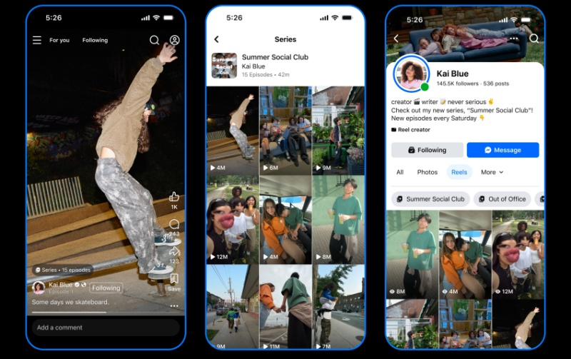 In Instagram✴ und Facebook✴ wird die Möglichkeit eingeführt, Serien aus Reels über die Funktion „Serien“ zu erstellen.
