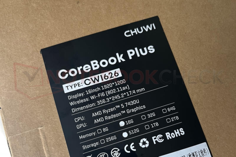 Chuwi wurde erneut dafür entdeckt, dass es die Prozessoren austauscht: im Laptop ist ein schwacher Ryzen verbaut, der im Vergleich zu den angegebenen Spezifikationen unterlegen ist