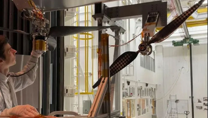 NASA hat die Flügel des zukünftigen Marshubschraubers bei Überschallgeschwindigkeit getestet