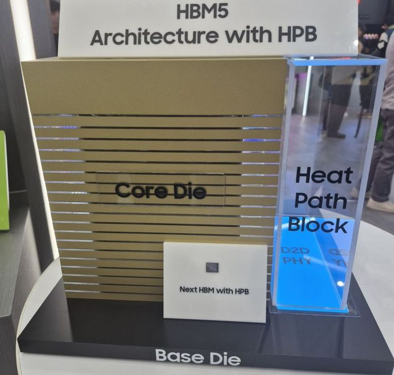 Samsung stellte auf der Computex 2026 einen Prototypen des HBM5‑Speichers mit Stapeltechnologie vor