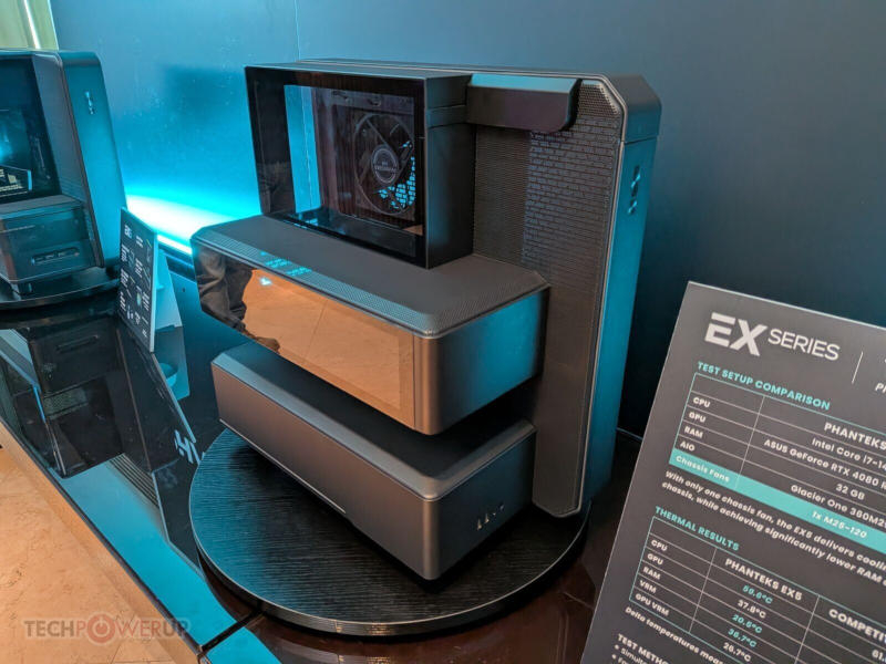 Phanteks präsentierte bei der Computex 2026 ein breites Sortiment an Gehäusen, Lüftern und Netzteilen.