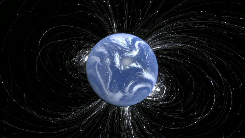 Es wurde nachgewiesen, dass die Inhomogenität des Erdmagnetfeldes durch geheime Strukturen im Mantel verursacht wird.
