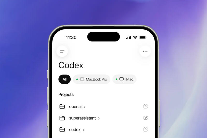 Jetzt kann man unterwegs „WaiBcode“ machen: In der mobilen Version von ChatGPT ist Codex erschienen