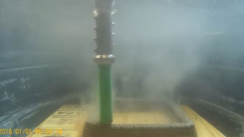 In den USA wurde ein unterseeischer dreidimensionaler Drucker entwickelt, der direkt Beton auf dem Meeresboden druckt