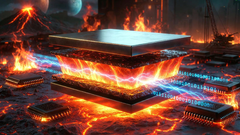 Amerikanische Wissenschaftler haben ein Gedächtnis entwickelt, das bei Temperaturen bis zu 700 °C funktioniert – geeignet für Venus, Kernreaktoren und künstliche Intelligenz
