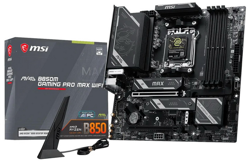MSI stellte die budgetfreundliche Motherboard‑Serie MAG B850M Gaming Pro Max WIFI vor, die neue Übertaktungsfunktionen und Unterstützung für PCIe 5.0 x16 bietet