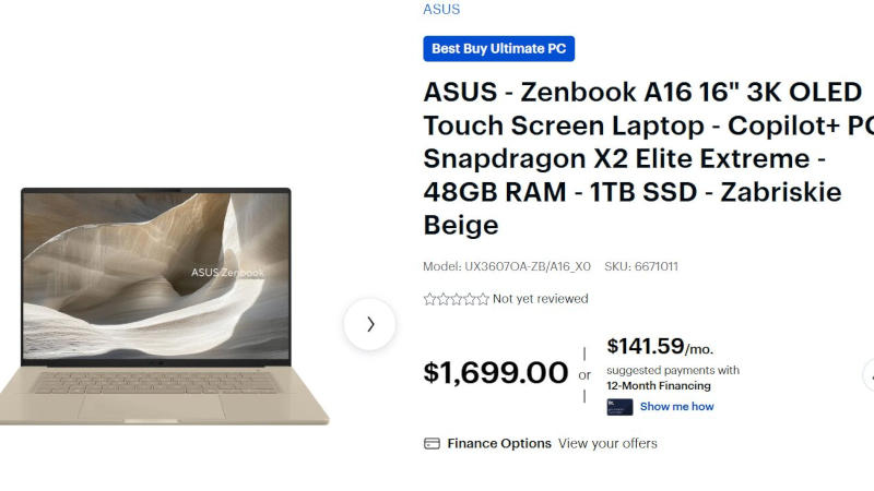 Asus hat die Preise für Laptops mit Snapdragon X2 Elite plötzlich nach der Veröffentlichung von Tests erhöht