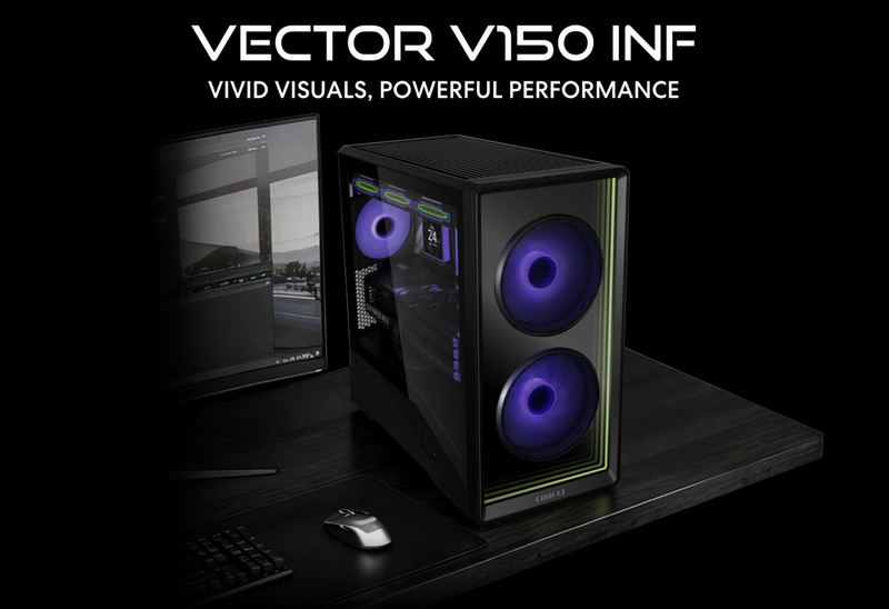 Lian Li stellte das neue kompakte Gehäuse Vector V150 INF mit „Stream Mirror“ vor.