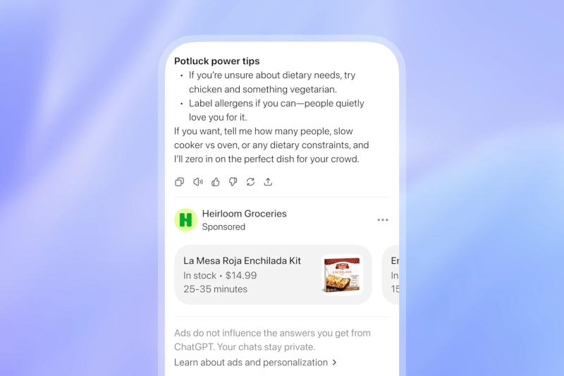 ChatGPT zeigt jetzt Werbung, aber nicht jeder bemerkt sie sofort.