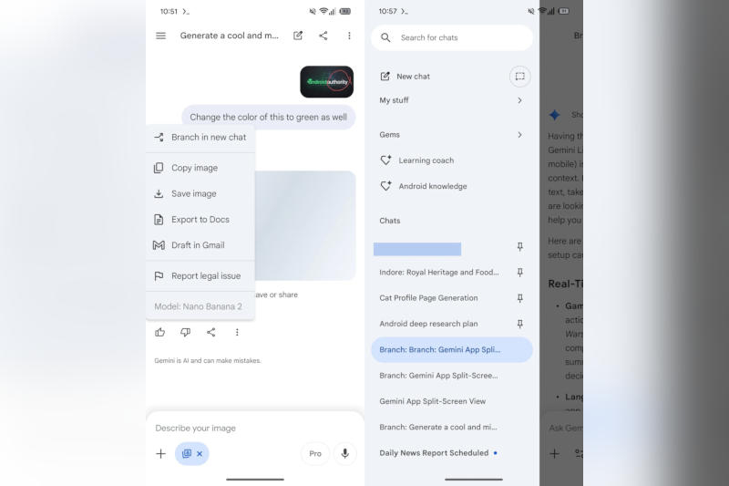 Google Gemini wird die Aufteilung von Dialogen einführen – wie bei ChatGPT.