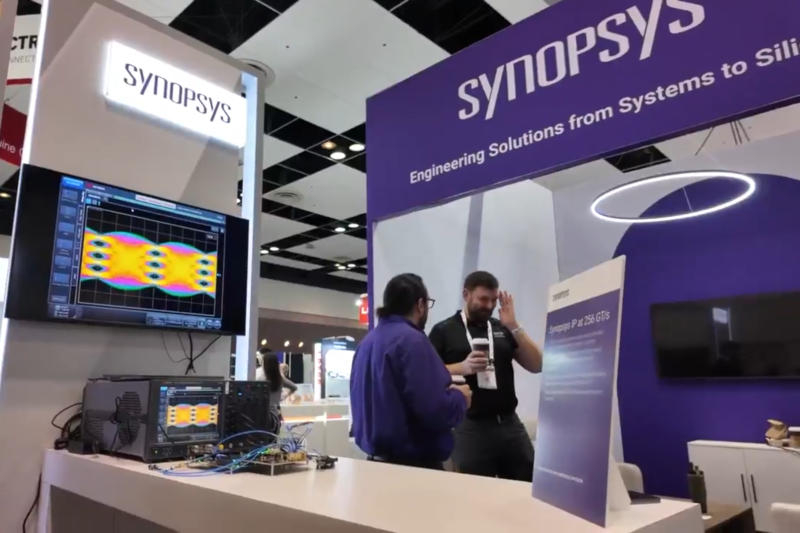 Synopsys demonstrierte die Funktionsweise des PCIe 8.0-Interfaces mit einer Bandbreite von 256 GB/s.