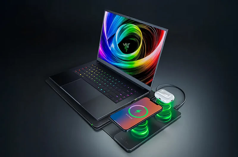 Razer stellte einen Laptop-Hülle mit kabelloser Aufladung zum Preis von 130 US-Dollar vor.
