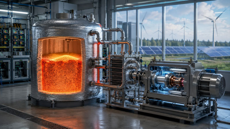 Finnische Ingenieure nutzten den Stirlingmotor, um aus heißem Sand Strom zu erzeugen